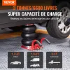 Cric Pneumatique 5 tonnes Plage 140-470 mm Cric de Levage Pneumatique 0,8-1,0 MPa 3 Coussins d’Air Poignée Longue