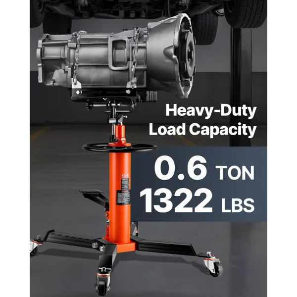 – cric de Transmission hydraulique — 600 kg — roues pivotantes à 360 °