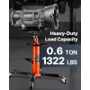 – cric de Transmission hydraulique — 600 kg — roues pivotantes à 360 °