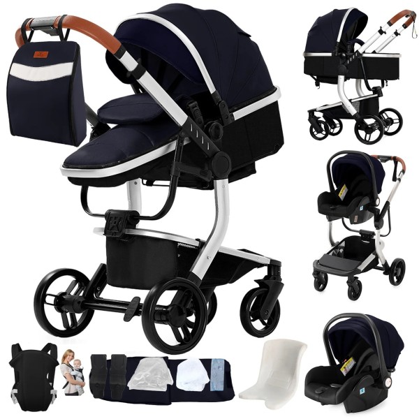 poussette cuir pu YG BLUE