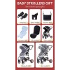 différents accessoires de la poussette 3 en 1 h739