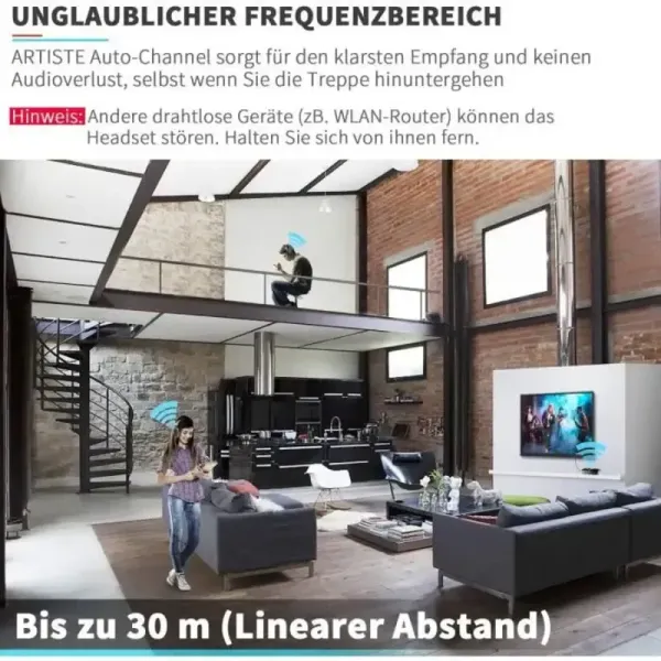 distance de fonctionnement casque artiste adh 300