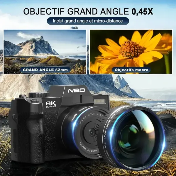 objectif grand angle 0.45x