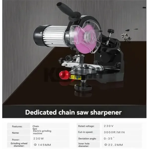 caractéristiques affuteuse chaine tronçonneuse