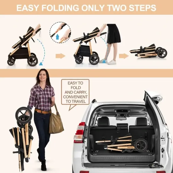 pliage poussette facile