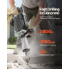 Marteau Piqueur de Démolition 2800 W — Brise-béton avec 2 Burins — Burineur Électrique 1200 BPM
