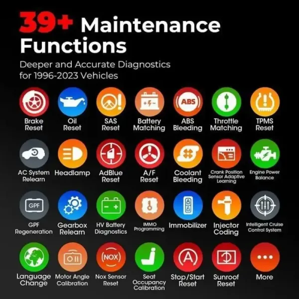 + de 39 fonctions LAUNCH X431 IMMO PLUS