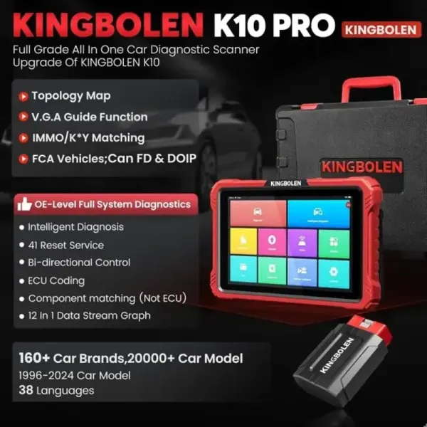 nouveau Valise diagnostic auto KINGBOLEN K10 Pro