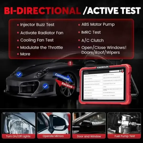 test actif Valise diagnostic auto KINGBOLEN K10 Pro
