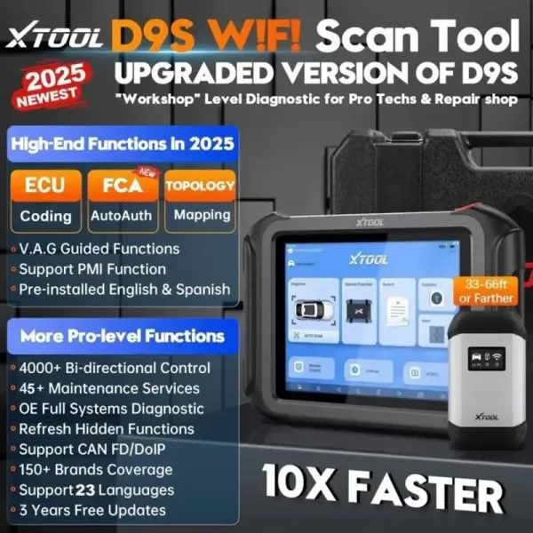 version améliorée de valise diagnostic XTOOL D9S