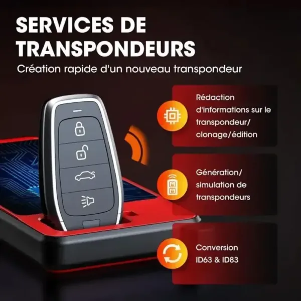 services de transpondeurs valise diagnostic Autel MaxiIM KM100E
