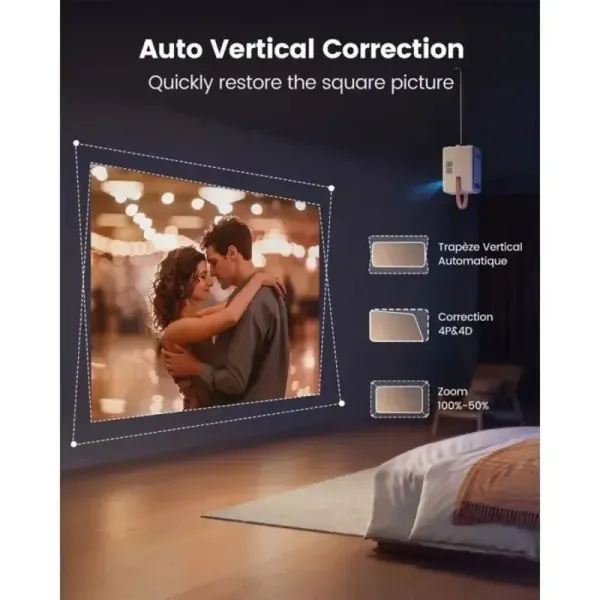 correction verticale automatique vidéoprojecteur toptro B1