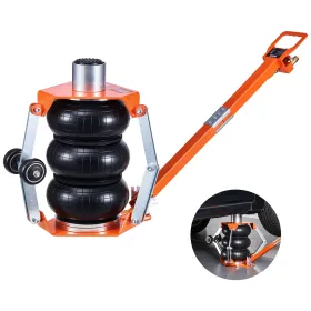 Cric Pneumatique 3 T — Cric de Levage Pneumatique Capacité jusqu'à 470 mm avec Colonne de Rehausse — 3 Coussins d'Air