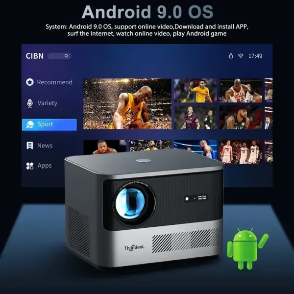 Projecteur ThundeaL TDA6W Full HD Android WiFi Home Cinéma Portable