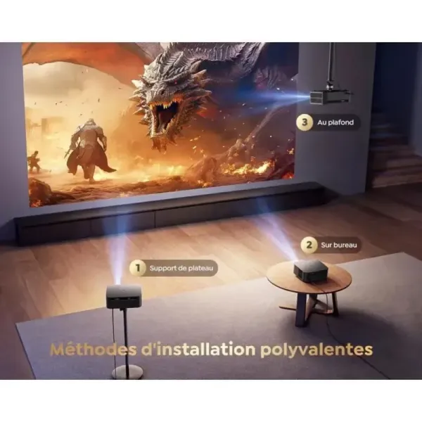 méthodes d'installation polyvalentes vidéoprojecteur putrimus k12