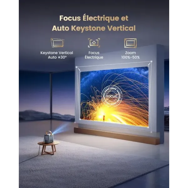 Vidéoprojecteur wimius P61 auto keystone vertical