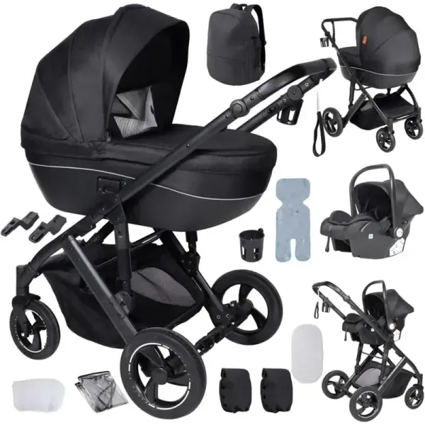 poussette 3 en 1 v7 noir