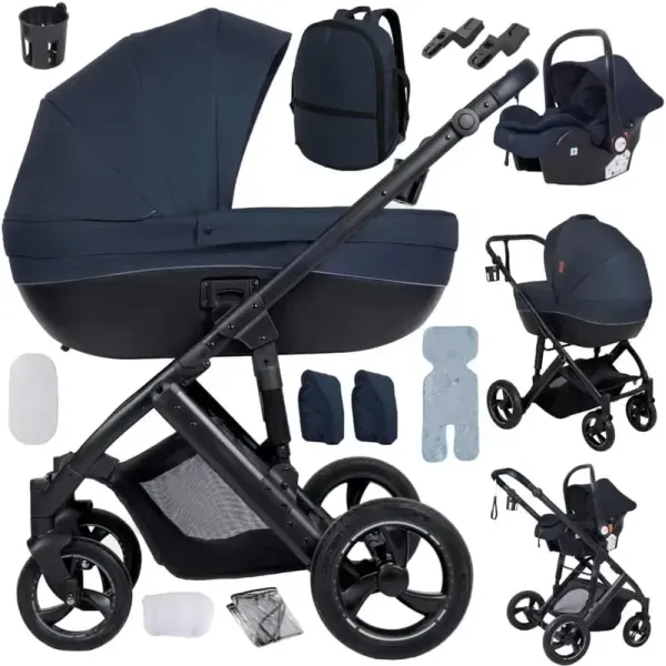poussette 3 en 1 v7 bleu