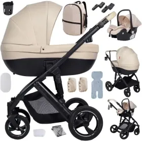 Poussette 3 en 1 tout-terrain avec nacelle – Confort bébé & livraison