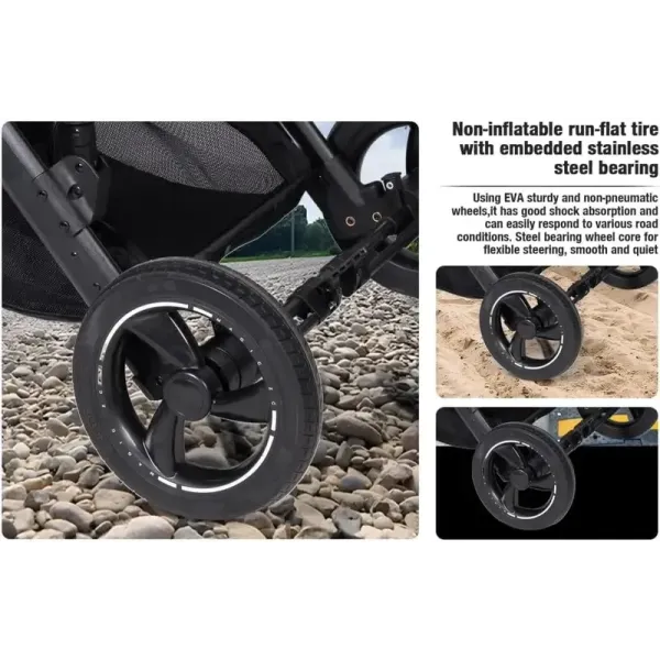 poussette 3 en 1 v7 structure des roues