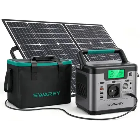 SWAREY Générateur Electrique Portable 518Wh avec Panneau solaire pliable 100W