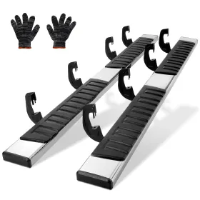 Marchepieds lot de 2, 16,5 cm pour Chevrolet Silverado 2007-2018/GMC Sierra 1500 Crew Cab/2019 2500HD 3500HD 1500 LD