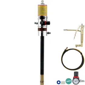 Pompe à graisse pneumatique 50:1 Pompe à Seau de Graisse Pneumatique avec Tuyau 4 m et Pistolet à Graisse Pompe à