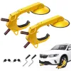 Antivol auto universel Lot de 2 Sabots de Roue Antivol 16-38 cm Bloque-Roue en Acier Q235 ventouse 30 cm 4 Clés