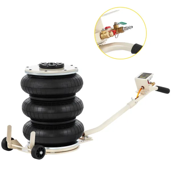 Cric Pneumatique 5 Tonnes — Cric 5T Hauteur de Levage 16,5-40 cm — Air Jack 5T